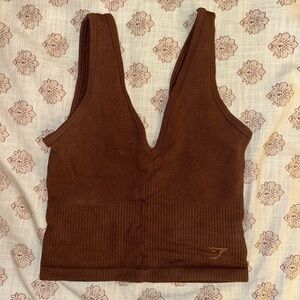 Gymshark Ribbed Tank Top - Brown